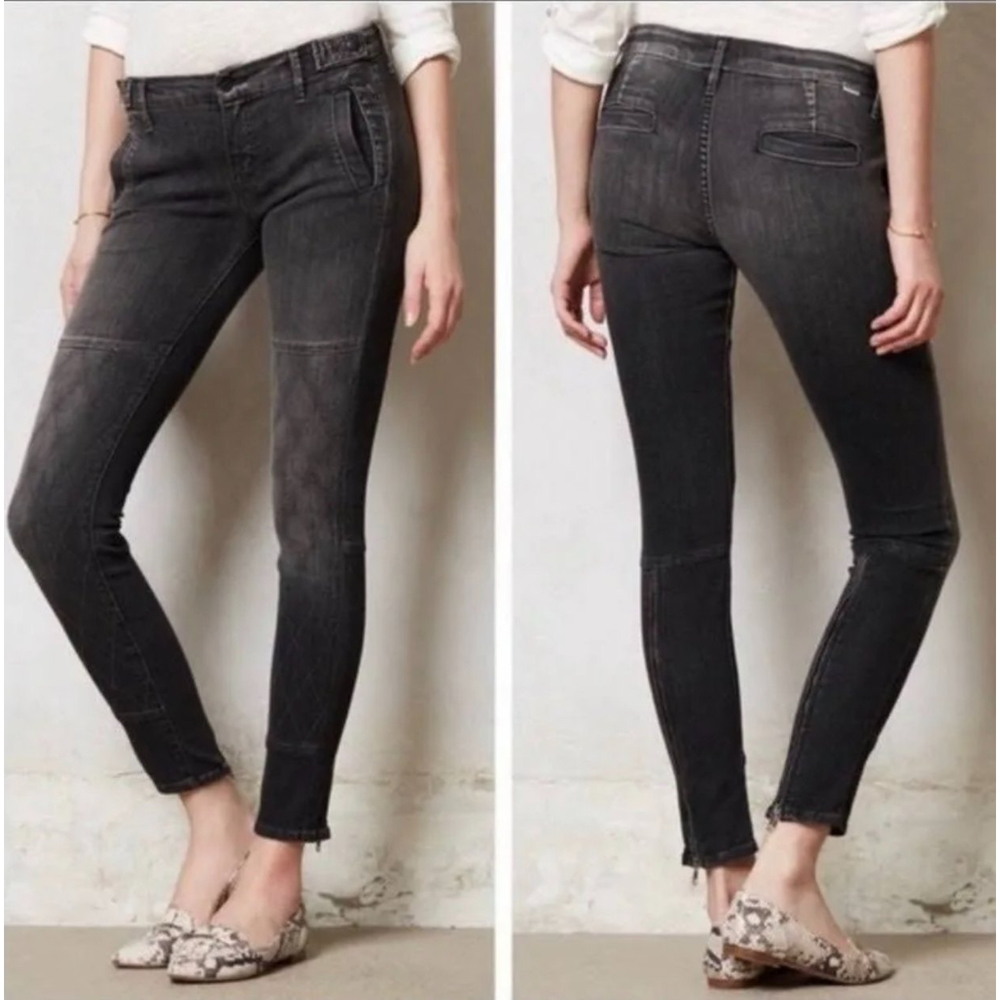 MOTHER Denim Black The Speedster Zip Jeans
